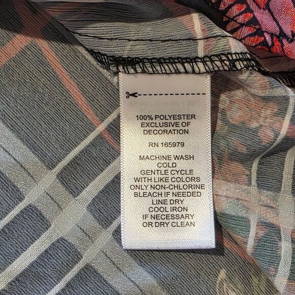 Cupio Womens Floral Peasant Top 3X 4X Plus 3/4 Boho Ruffle Puff Balloon Hippie - Picture 7 of 10